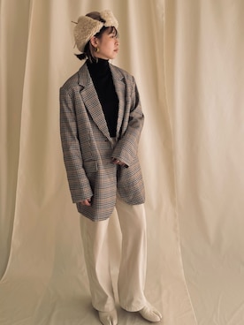 「耳付き帽子」｜ORIÉNT MILLINERYさん（レディース・158cm）の春コーディネート