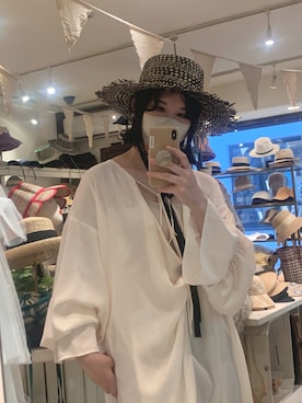 「ORIENT MILLINERY（オリエント ミリナリー）のアイテム」を使った、ORIÉNT MILLINERYさん（レディース・158cm）の夏コーディネート