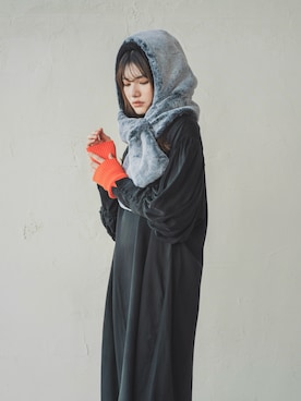 「ヒジャブ」｜ORIÉNT MILLINERYさん（レディース・168cm）の冬コーディネート