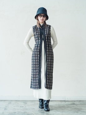 「ORIENT MILLINERY（オリエント ミリナリー）のアイテム」を使った、ORIÉNT MILLINERYさん（レディース・168cm）の夏コーディネート