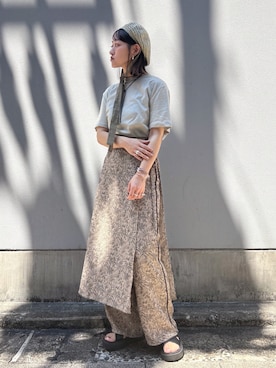 「アイテム（ハンチング/ベレー帽）」を使った、ORIÉNT MILLINERYさん（レディース・158cm）の夏コーディネート