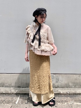 「アイテム（ボディバッグ/ウエストポーチ）」を使った、ORIÉNT MILLINERYさん（レディース・158cm）の夏コーディネート