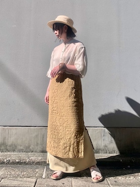 「ORIENT（オリエント）のアイテム」を使った、ORIÉNT MILLINERYさん（レディース・158cm）の夏コーディネート