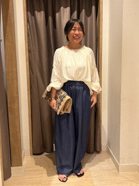 「アイテム（パンツ）」を使った、ミウさん（レディース・154cm）の夏コーディネート