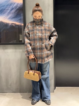 「アイテム（その他アウター）」を使った、myu0425さん（レディース・163cm）の冬コーディネート