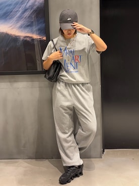 「アイテム（スウェットパンツ）」を使った、myu0425さん（レディース・163cm）の夏コーディネート