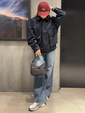 「アイテム（ブルゾン）」を使った、myu0425さん（レディース・163cm）の秋コーディネート