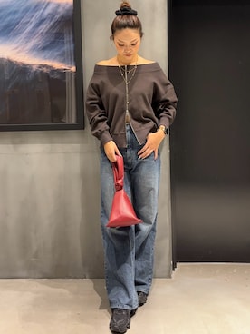 「COLONY 2139（コロニートゥーワンスリーナイン）のアイテム（Tシャツ/カットソー）」を使った、myu0425さん（レディース・163cm）の秋コーディネート