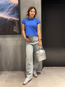 「アイテム（ポロシャツ）」を使った、myu0425さん（レディース・163cm）の夏コーディネート