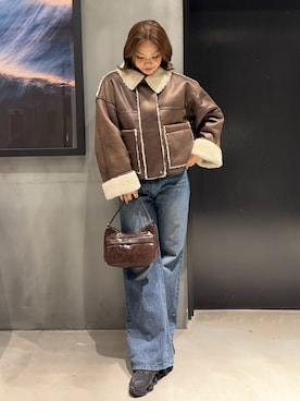 「アイテム（ハンドバッグ）」を使った、myu0425さん（レディース・163cm）の秋コーディネート