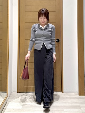 「HEREIAM（ヘレイアム）のアイテム（バッグ）」を使った、momokaさん（レディース・159cm）の秋コーディネート