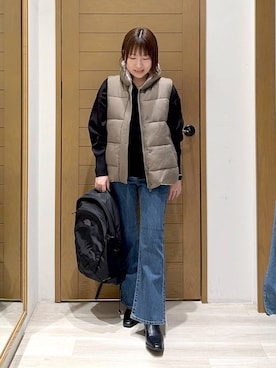 「アイテム（ベスト）」を使った、momokaさん（レディース・159cm・30代）の秋コーディネート
