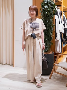 「BAYFLOW（ベイフロー）のアイテム」を使った、momokaさん（レディース・159cm）の夏コーディネート