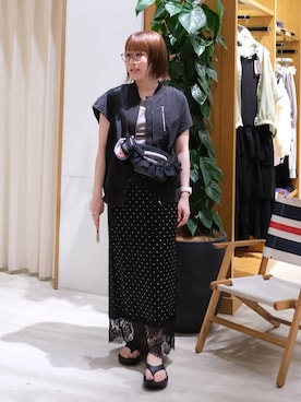 「BAYFLOW（ベイフロー）のアイテム」を使った、momokaさん（レディース・159cm）の夏コーディネート