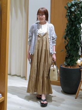 「BAYFLOW（ベイフロー）のアイテム（バッグ）」を使った、momokaさん（レディース・159cm）の春コーディネート