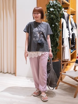 「BAYFLOW（ベイフロー）のアイテム」を使った、momokaさん（レディース・159cm）の夏コーディネート