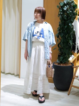 「BAYFLOW（ベイフロー）のアイテム（トップス）」を使った、momokaさん（レディース・159cm）の春コーディネート