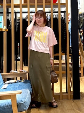 「骨格ナチュラル」｜momokaさん（レディース・159cm）の夏コーディネート