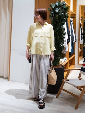 「BAYFLOW（ベイフロー）のアイテム（バッグ）」を使った、momokaさん（レディース・159cm）の春コーディネート