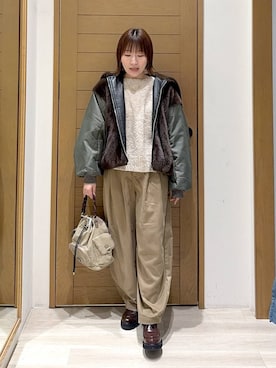 「アイテム（ブルゾン）」を使った、momokaさん（レディース・159cm・30代）の秋コーディネート