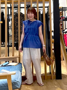 「アイテム（シャツ/ブラウス）」を使った、momokaさん（レディース・159cm・30代）の夏コーディネート