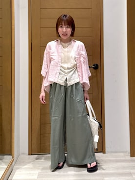 「BAYFLOW」｜momokaさん（レディース・159cm）の夏コーディネート