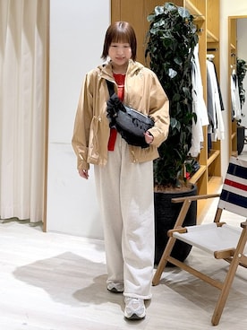 「BAYFLOW（ベイフロー）のアイテム（パンツ）」を使った、momokaさん（レディース・159cm）の春コーディネート