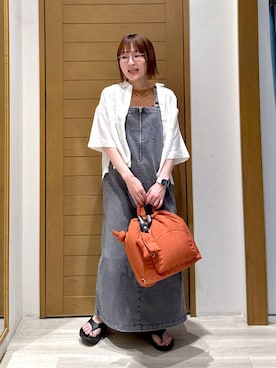 「アイテム（ジャンパースカート）」を使った、momokaさん（レディース・159cm・30代）の夏コーディネート