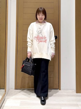 「BAYFLOW（ベイフロー）のアイテム」を使った、momokaさん（レディース・159cm）の冬コーディネート