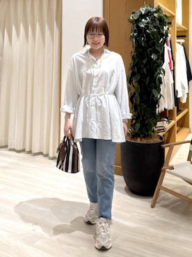 「BAYFLOW（ベイフロー）のアイテム（バッグ）」を使った、momokaさん（レディース・159cm）の春コーディネート