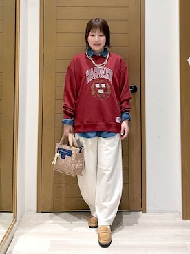 「BAYFLOW（ベイフロー）のアイテム」を使った、momokaさん（レディース・159cm）の冬コーディネート