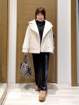 「BAYFLOW（ベイフロー）のアイテム（その他アウター）」を使った、momokaさん（レディース・159cm）の秋コーディネート
