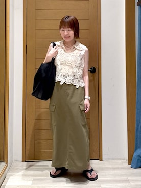 「アイテム（スカート）」を使った、momokaさん（レディース・159cm・30代）の夏コーディネート