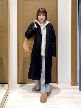 「アイテム（チェスターコート）」を使った、momokaさん（レディース・159cm・30代）の秋コーディネート