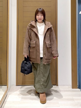 「アイテム（ネックレス）」を使った、momokaさん（レディース・159cm・30代）の冬コーディネート