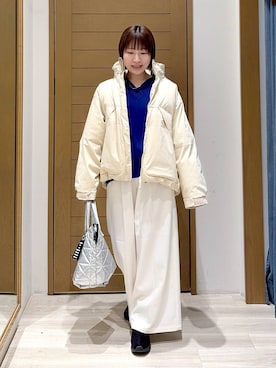 「アイテム（ダウンジャケット/コート）」を使った、momokaさん（レディース・159cm・30代）の秋コーディネート
