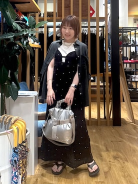 「BAYFLOW（ベイフロー）のアイテム（ワンピース）」を使った、momokaさん（レディース・159cm）の夏コーディネート