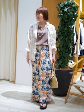 「BAYFLOW（ベイフロー）のアイテム（トップス）」を使った、momokaさん（レディース・159cm）の春コーディネート