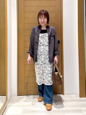 「アイテム（インナーウェア/肌着）」を使った、momokaさん（レディース・159cm）の秋コーディネート
