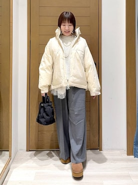 「アイテム（キャミソール）」を使った、momokaさん（レディース・159cm・30代）の冬コーディネート