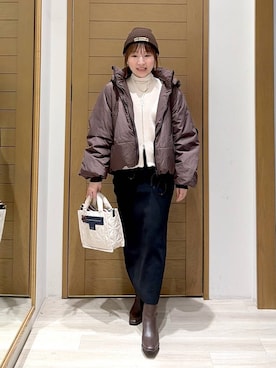 「アイテム（スカート）」を使った、momokaさん（レディース・159cm・30代）の秋コーディネート