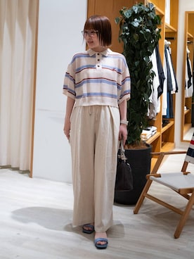 「BAYFLOW（ベイフロー）のアイテム（バッグ）」を使った、momokaさん（レディース・159cm）の春コーディネート