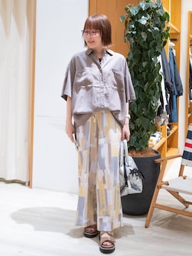 「BAYFLOW（ベイフロー）のアイテム（バッグ）」を使った、momokaさん（レディース・159cm）の春コーディネート