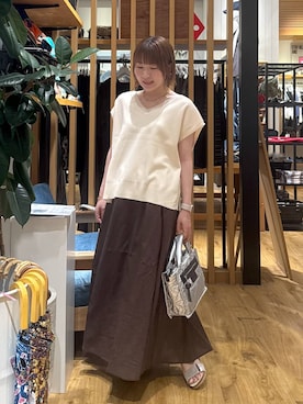 「骨格ナチュラル」｜momokaさん（レディース・159cm）の夏コーディネート