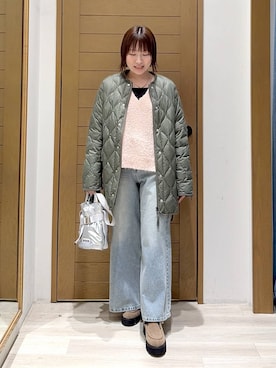 「アイテム（ダウンジャケット/コート）」を使った、momokaさん（レディース・159cm・30代）の秋コーディネート