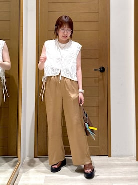 「アイテム（ハンドバッグ）」を使った、momokaさん（レディース・159cm・30代）の夏コーディネート