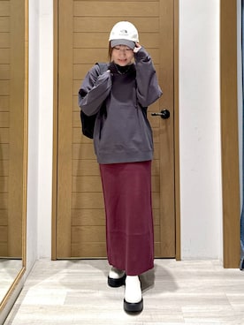 「アイテム（バックパック/リュック）」を使った、momokaさん（レディース・159cm・30代）の秋コーディネート