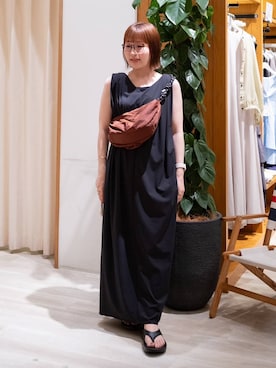 「HEREIAM（ヘレイアム）のアイテム」を使った、momokaさん（レディース・159cm）の夏コーディネート