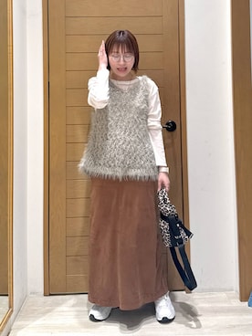 「アイテム（スカート）」を使った、momokaさん（レディース・159cm・30代）の秋コーディネート