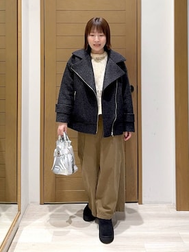 「アイテム（その他アウター）」を使った、momokaさん（レディース・159cm）の秋コーディネート